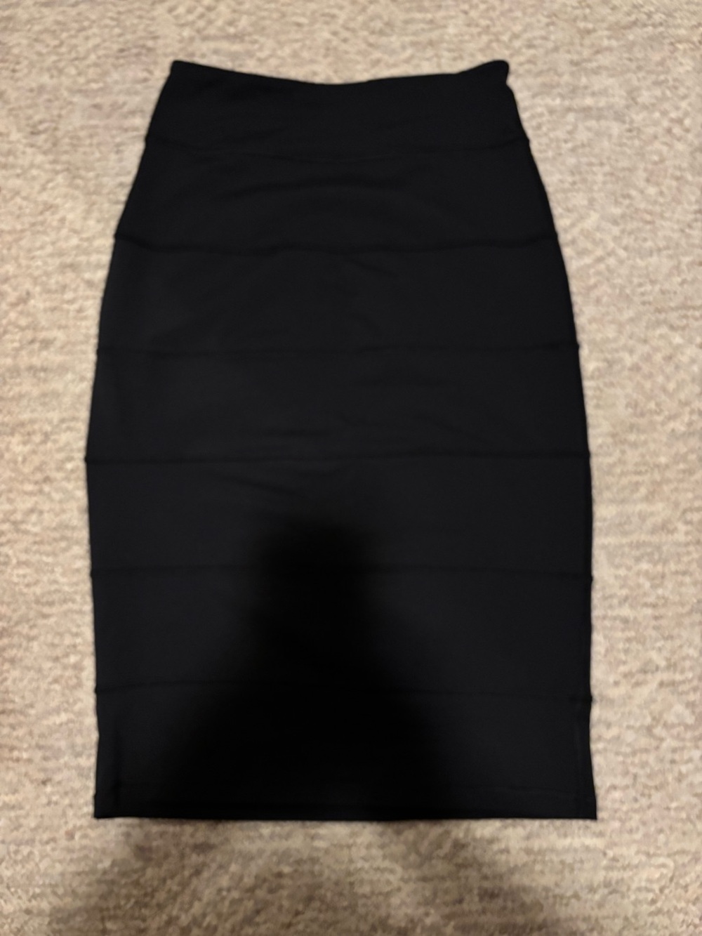 Lululemon Black Ponte Pencil Skirt